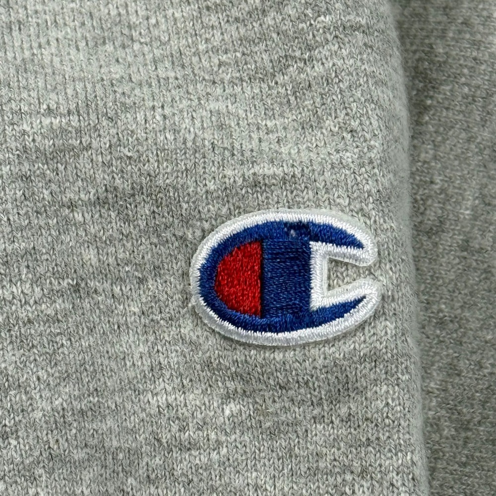 Champion Reverse Weave Sweatshirt Mens Large Gray Chenille Script Logo GF70 11C - Picture 5 of 11